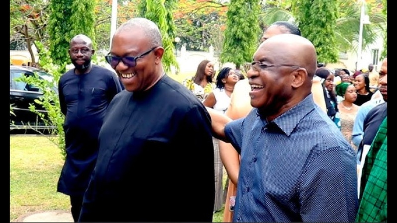 David Mark, Peter Obi meet at burial of Judge who quashed Obi?s impeachment