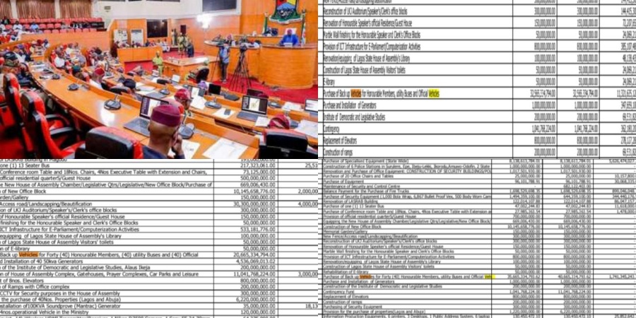 EXCLUSIVE: Lagos State Assembly budgets fresh N20.6billion for lawmakers? vehicles after spending N45billion on same in two years