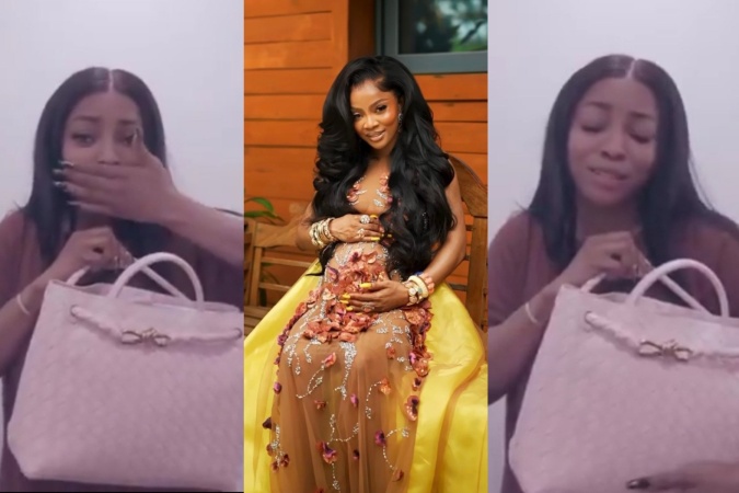 Toke Makinwa reveals baby's gender with emotional video