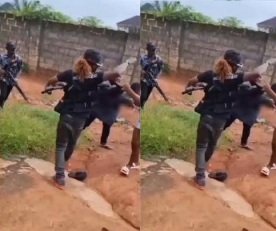 Anambra security agents beat, strip female corps member in unprovoked attack