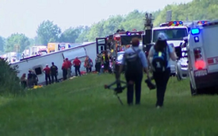 Tragedy as tour bus with about 50 passengers crashes in US