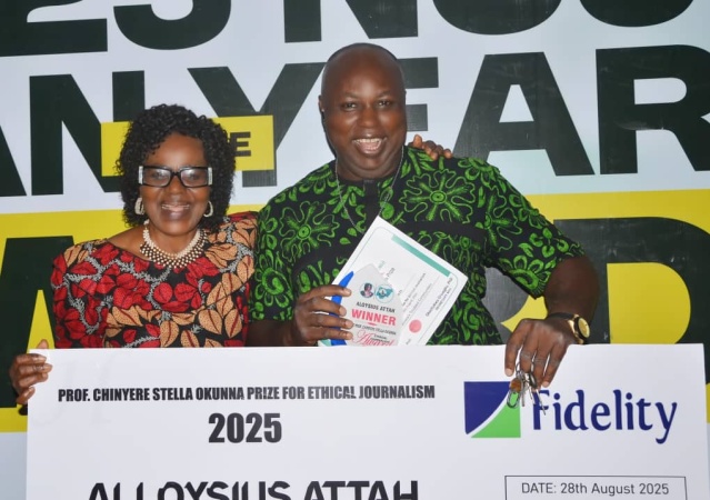 The Sun Correspondent Attah wins 2025 Prof Okunna Ethical Journalism Prize