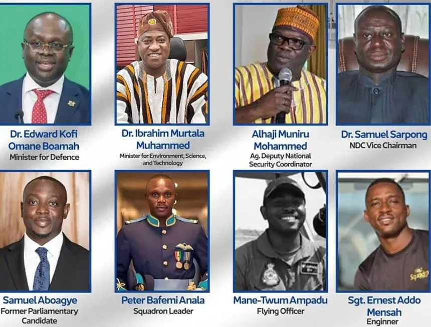 Ghana govt releases identities of helicopter crash victims
