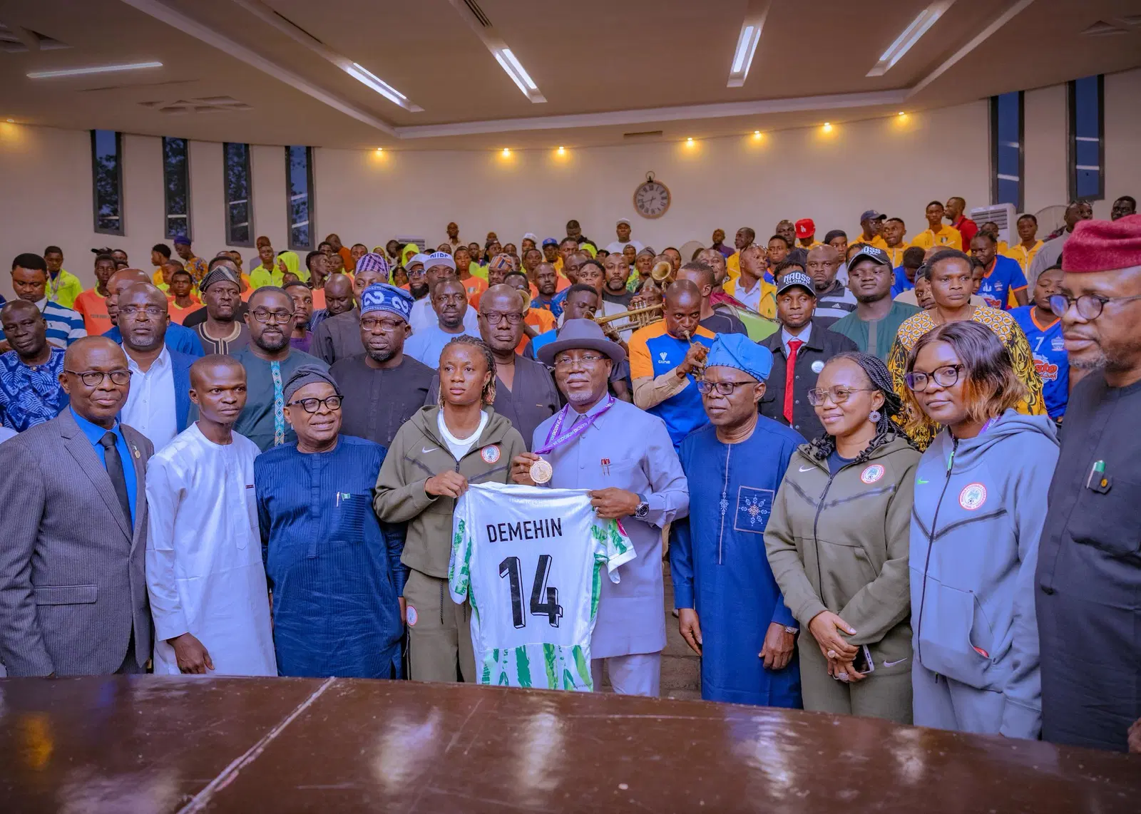WAFCON: Aiyedatiwa gifts super falcon player, Tosin Demehin, N30m cash, house