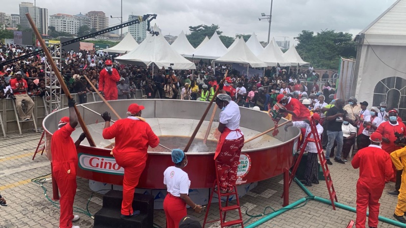 ?All eyes on Hilda? as chef attempts world record for biggest pot of jollof rice
