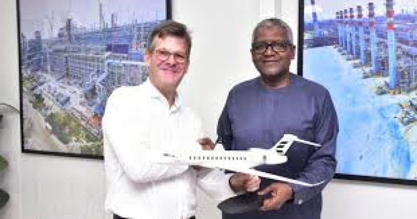Dangote refinery earns world-class endorsement from luxury business jet manufacturer, Bombardier