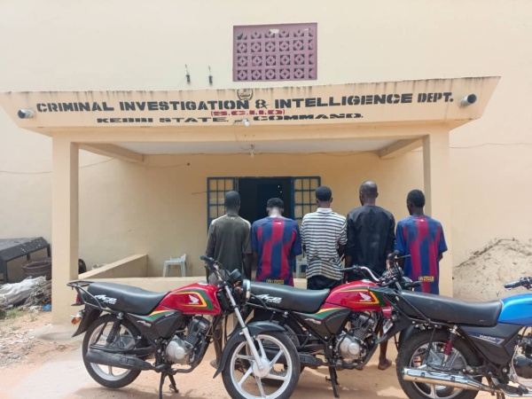 Police arrest five suspects supplying motorcycles to bandits