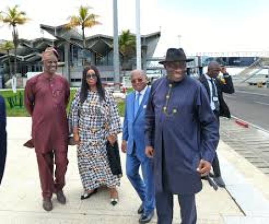 Jonathan, other WAEF members arrive Abidjan