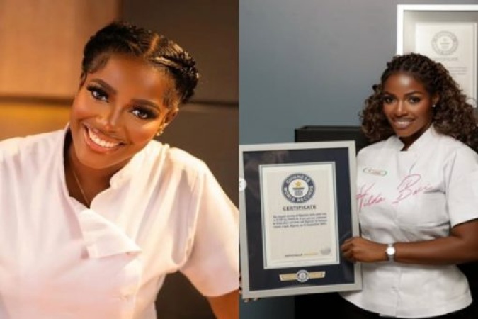 Hilda Baci receives second Guinness plaque for World?s largest jollof rice pot