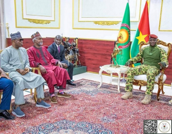 Burkina Faso President, Capt. Traore, all smiles as Tuggar delivers President Tinubu’s message