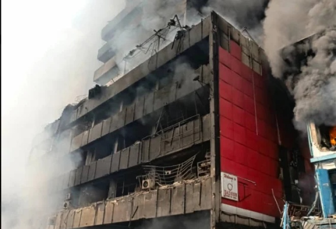 Lagos orders evacuation around burnt GNI building