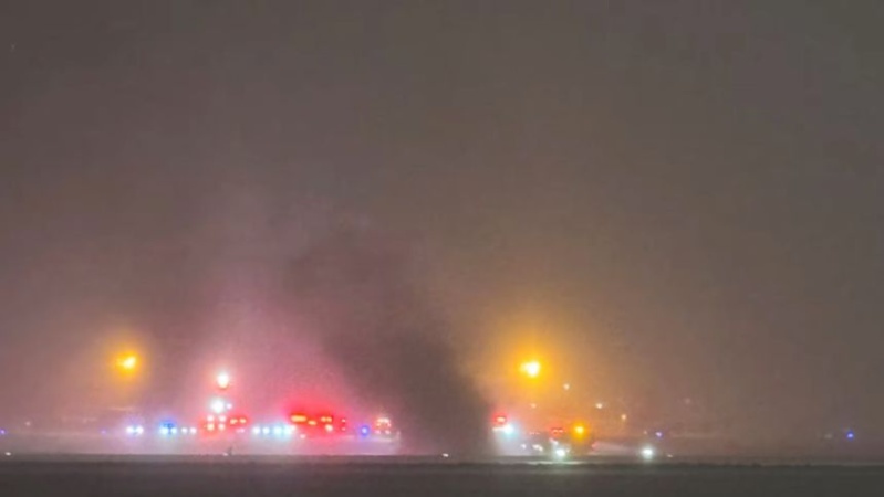 Private jet carrying 8 people crashes at Maine airport