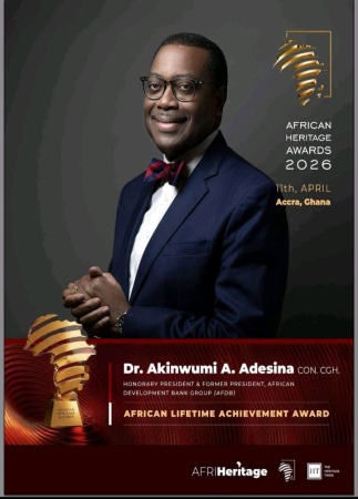 Akinwumi Adesina to receive African Lifetime Achievement Award in Ghana