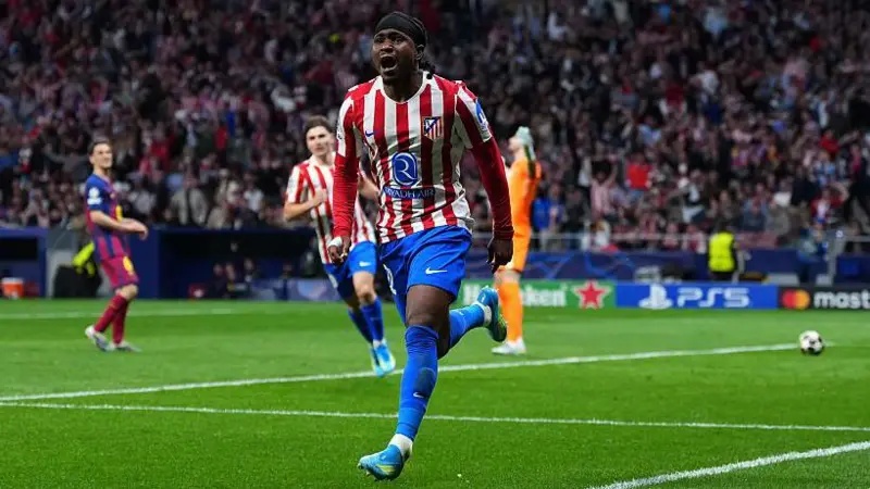 Ademola Lookman's strike vanquishes Barcelona to send Atletico Madrid into Champions League semi-fiinals