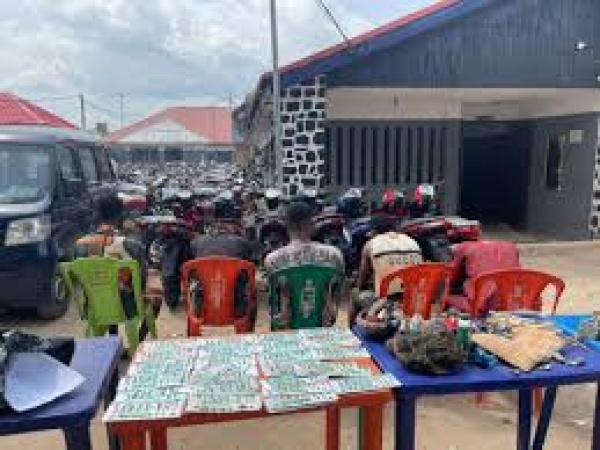 Imo Police parade suspected armed robbery syndicate, recover 450 motorcycles, N6.4m