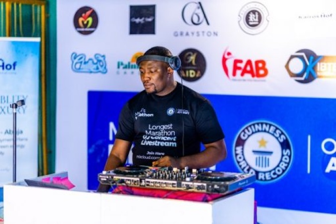 Abuja DJ completes 72-hour non-stop performance in Guinness World record bid