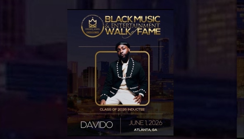 Davido joins Fela Kuti on Black Music Walk of Fame