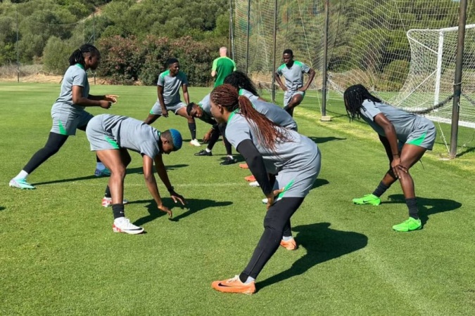 Super Falcons’ camp bubbles for Lionesses of Teranga