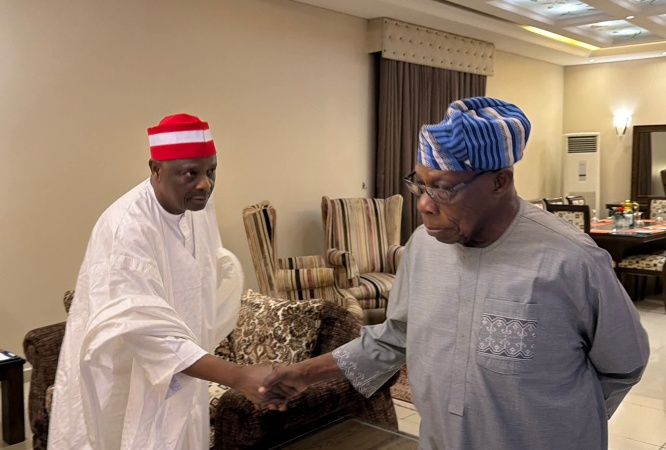  Obasanjo Visits Kwankwaso in Kano