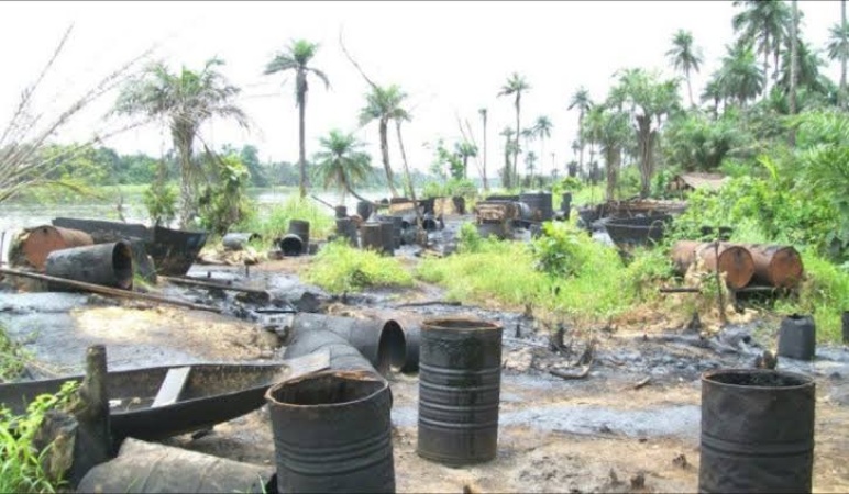 Navy uncovers illegal crude oil storage site, recovers 39,000 litres in Rivers