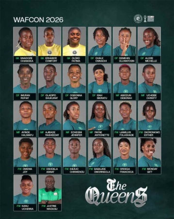 WAFCON 2026: Madugu Names Ajibade, Nnadozie, Oshoala, 23 Others For Title Defence