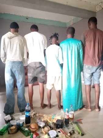 Police arrest five suspected cultists terrorising parts of Lagos, recover weapons