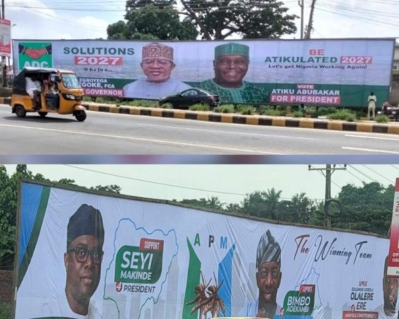 Oyo ADC Guber Candidate raises the alarm over removal of campaign Billboard  