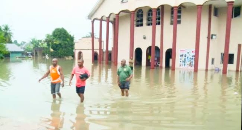 Flood submerges church in Rivers, forces congregants outdoors