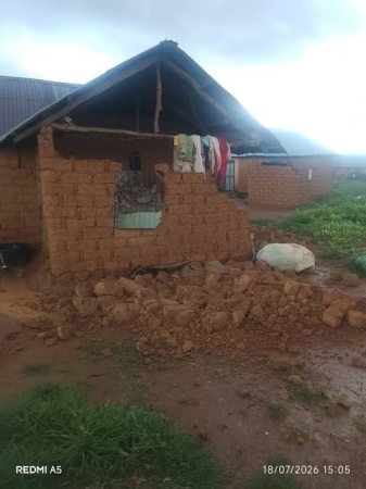 Heavy rainfall destroys houses, farmlands in Plateau