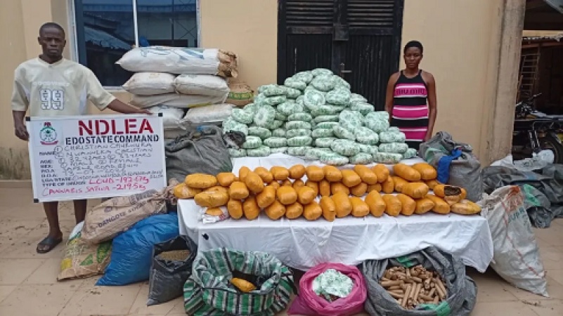 NDLEA arrests couple over drug warehouse in Edo
