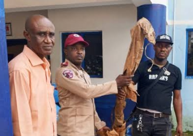 FRSC recovers double barrel gun at scene of crash in Anambra