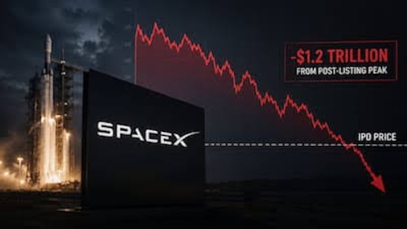 SpaceX shares extend slide, wiping out over $1.2 trillion in market value