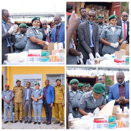 Customs Port Harcourt Area I Command hands over intercepted expired medicaments to NAFDAC