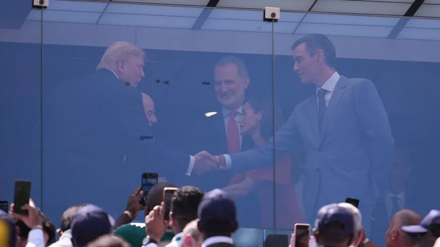 Trump says no tension with Spain's Sanchez following World Cup win