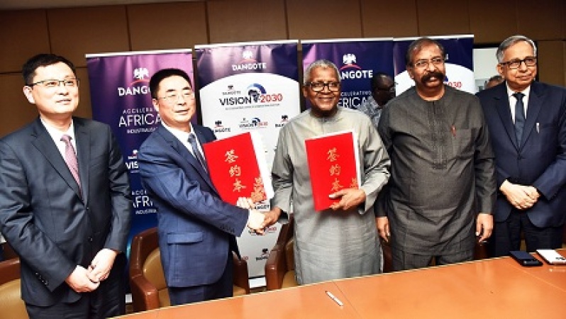 Dangote, Sinoma sign $800 million MOU to expand Itori cement plant capacity to 12 MTA