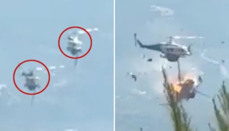 Two killed as firefighting helicopters collide battling Greek wildfires