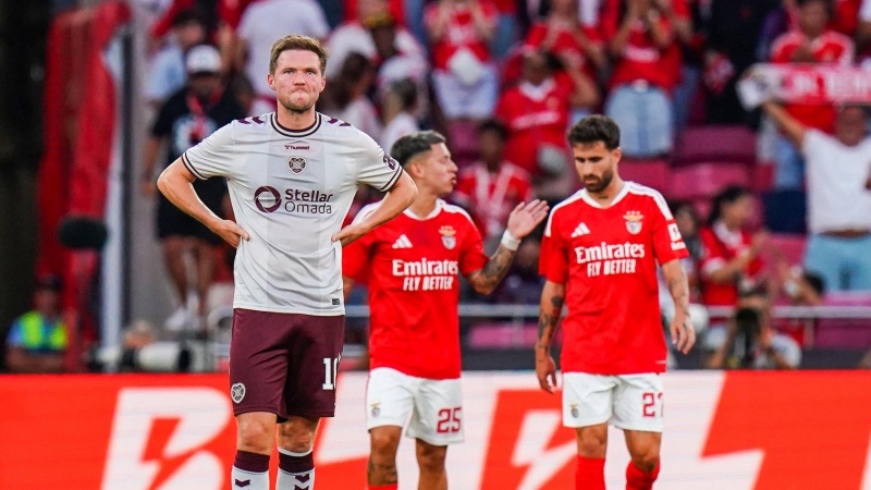 Hearts outclassed as ruthless Benfica hit six