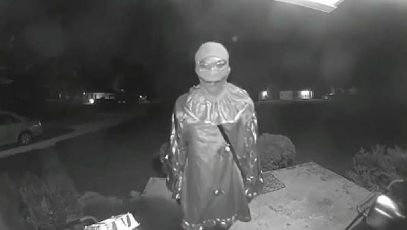 A chilling costume and an eerie warning: A teen dressed as a clown is suspected of stabbing an elderly man to death