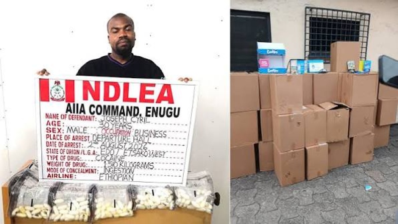 NDLEA arrests Italy-based businessman with 98 wraps of cocaine in Enugu