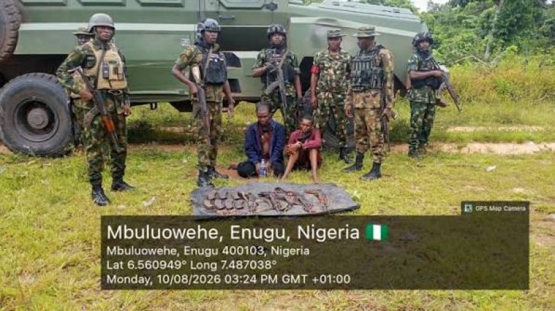 Army nabs kidnap kingpin, recovers arms, dolllars in Enugu forest