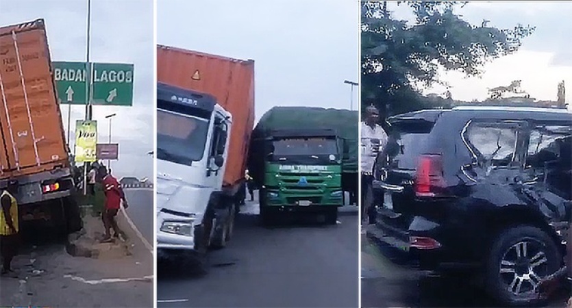 Three-vehicle crash causes traffic backlog on Gbagada expressway