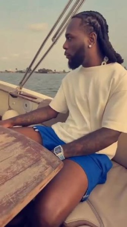 Burna Boy dives from yacht into sea off Ibiza
