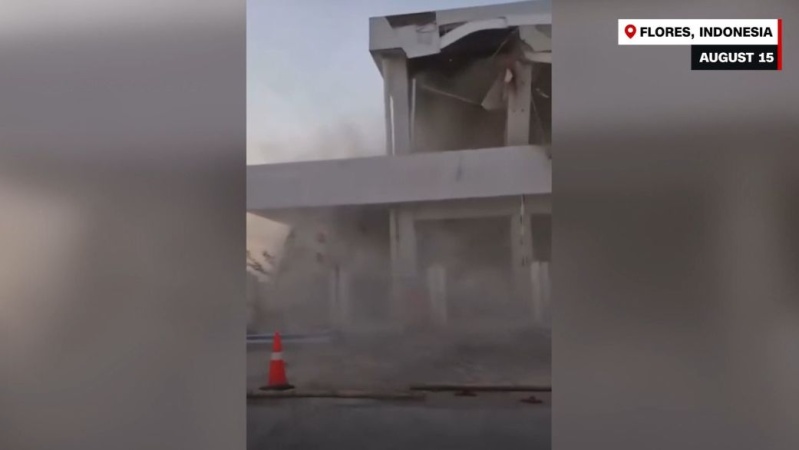 Dozens dead and hundreds flee after powerful earthquake hits Indonesia
