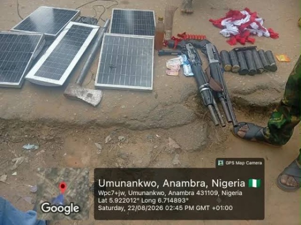 Army dismantles IPOB/ESN camps, recovers IED materials in Anambra