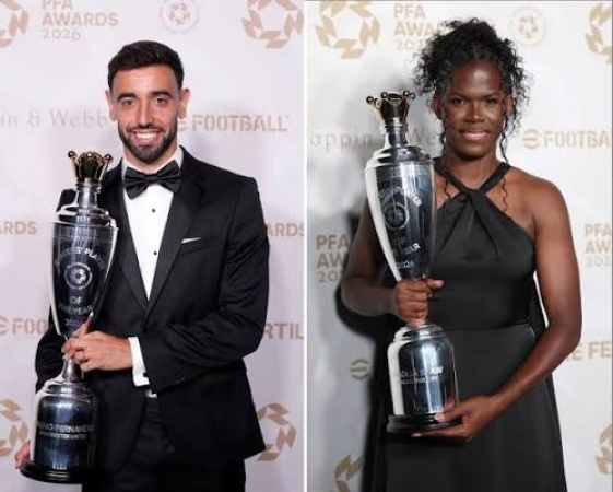 Fernandes and Shaw win PFA player of the year awards