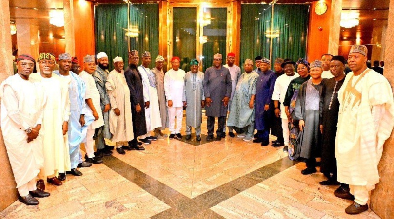 Tinubu meets APC governors at Presidential Villa