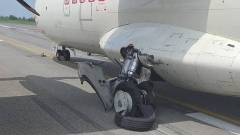 41 safe as passenger aircraft suffers tyre burst on landing