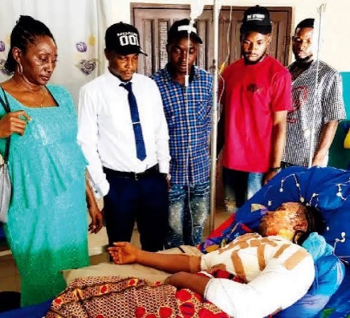 Student lands in hospital after hot water attack