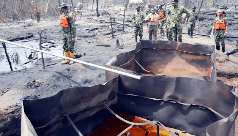 Navy disrupts 2 illegal refining sites in Rivers
