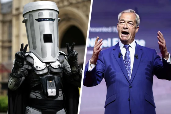 Nigel Farage wins election in which his main rival was a trash can